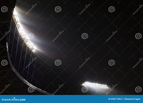 View of Stadium Lights at Night Stock Photo - Image of fame, audience: 69071064