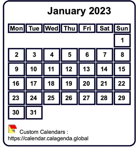 Calendar monthly 2023 to print, white background, tiny size, pocket ...