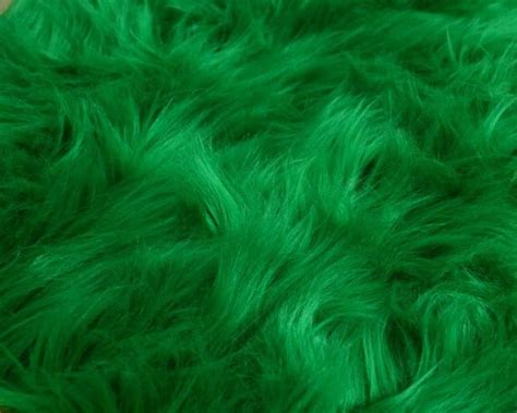 Green Fur Fabric Emerald Green Faux Fur Fabric by ModernPelage