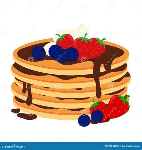 Chocolate Pancake Clipart Png Illustration In Cute Animated Cartoon Isolated On Transparent ...