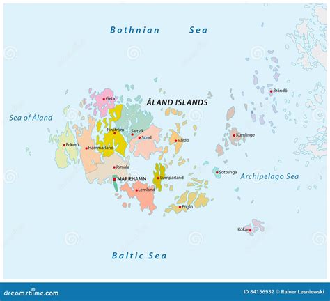 Aland Islands Administrative And Political Map Vector Illustration | CartoonDealer.com #84156932