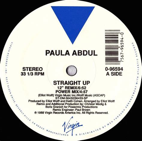 Paula Abdul - Straight Up (1988, Vinyl) | Discogs