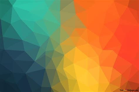 Colorful triangles 4K wallpaper download