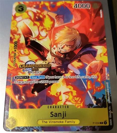 SANJI P-034 CHAMPIONSHIP Stamped (Cs 2023 Event Pack) One Piece Card Game $30.00 - PicClick