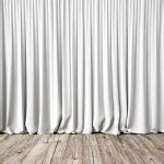 Stage with white curtains — Stock Photo © kantver #27036043
