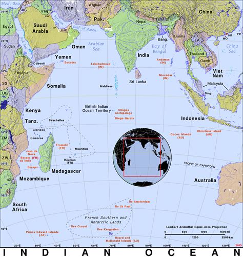 World Map Of The Indian Ocean - Wayne Baisey