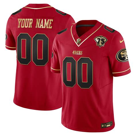 49Ers 2023 Vapor Gold Limited Custom Jersey - All Stitched - Alvaig Store