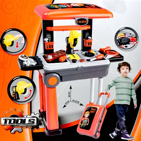 Kids Workbench Tool Set Bench Toddlers Toys Construction Workshop ...