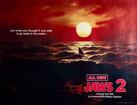Original Jaws 2 Movie Poster - Steven Spielberg - Great White Shark