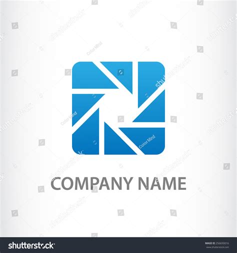 Design Logo Element. Crushing Abstract Round Rectangle. Stock Vector Illustration 256650016 ...