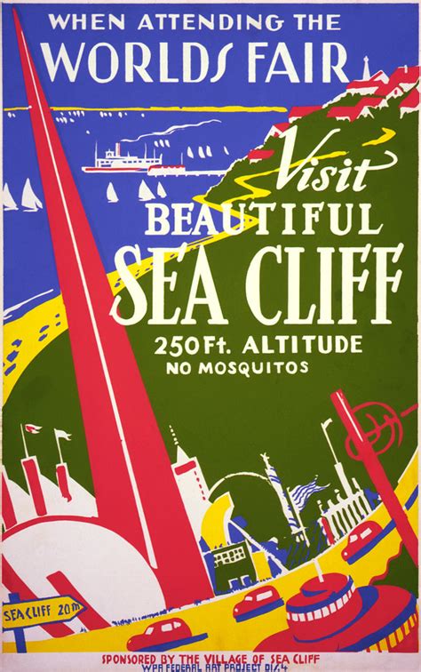 Visit beautiful Sea Cliff, WPA poster, ca. 1939 | When atten… | Flickr