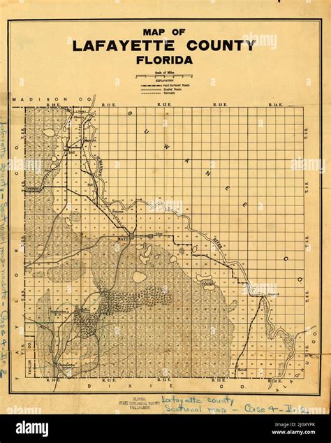 Map of Lafayette County, Florida, 1919 Stock Photo - Alamy