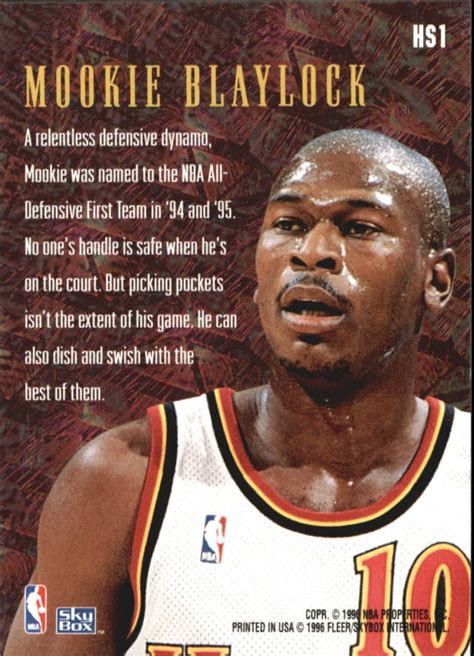 1995-96 SkyBox Premium Hot Sparks #HS1 Mookie Blaylock - NM-MT - Card ...