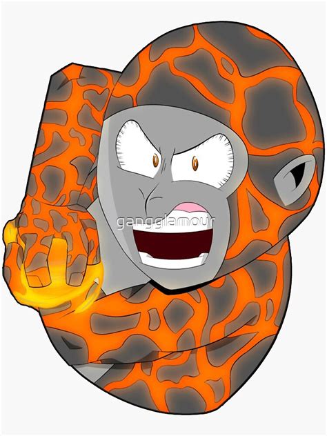 "Lava gorilla tag with a projectile" Sticker for Sale by gangglamour | Redbubble