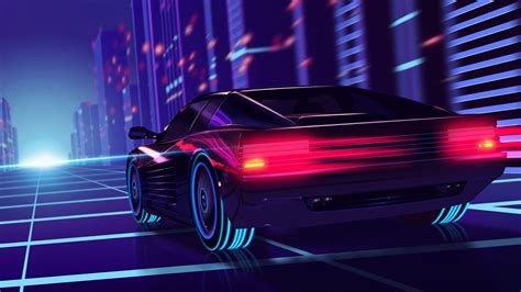 Retrowave Neon Racing [3840x2160] | Car wallpapers, Synthwave, Computer wallpaper desktop wallpapers