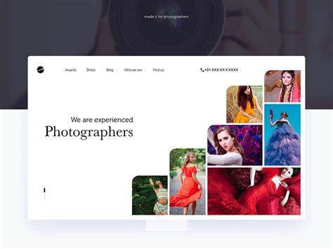 Photographer Portfolio Template Made With Adobe Xd | Free Xd Templates