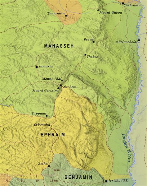 Shechem Samaria Map