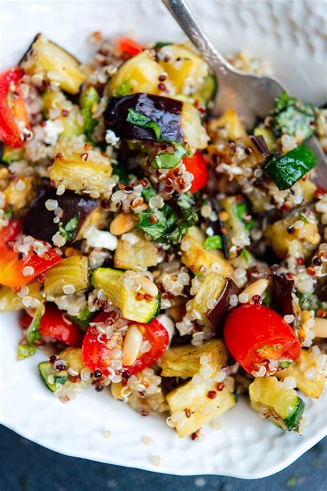 Mediterranean Quinoa Salad with Roasted Vegetables - Cookie and Kate