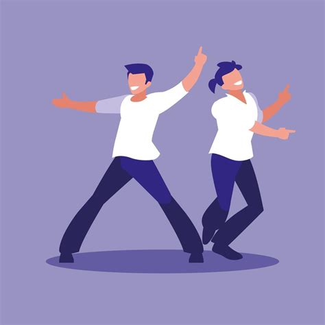 hombres bailando personaje de avatar 1310555 Vector en Vecteezy