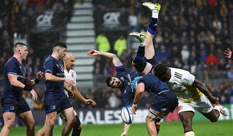 Watch: Tempers flare between Leinster and La Rochelle early on in Champions Cup clash