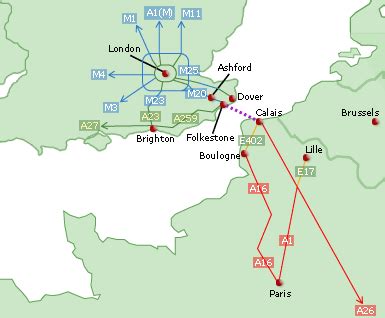 Channel Tunnel Map