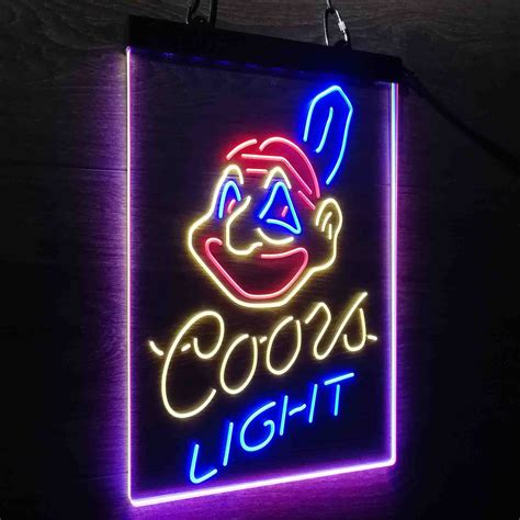 Coors Cleveland Indians Coors Light Led New Sign | LED LAB CAVE