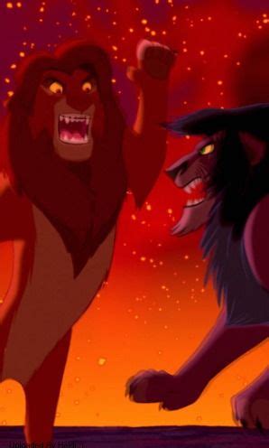 epic battle between Simba and Scar