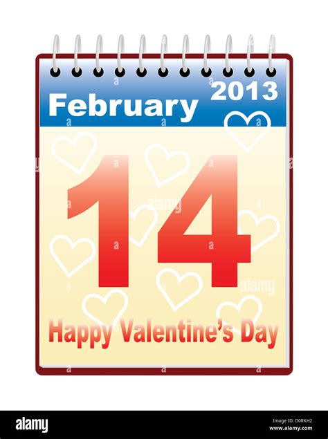 calendar with Day of Valentine date Stock Photo - Alamy