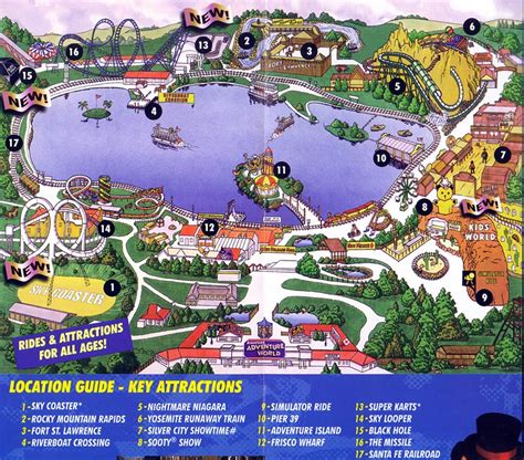 Theme Park Brochures American Adventure World Map 1997 | ThemeParkBrochures.net