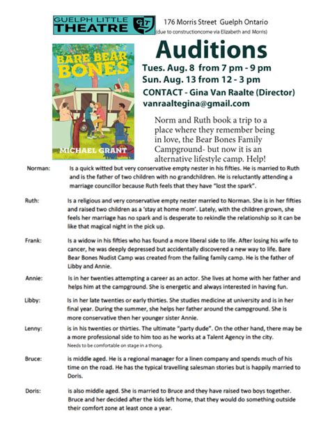 Auditions – Guelph Little Theatre