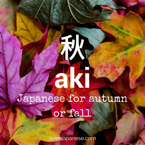 20 Beautiful Japanese Seasonal Words for Autumn - Team Japanese