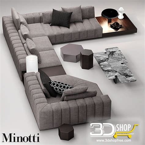 Sofa 3d Model Sketchup ~ Sofa Minotti 3d Freeman Model Room Seating ...