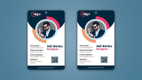 Modern White Employee Id Card Design – GraphicsFamily