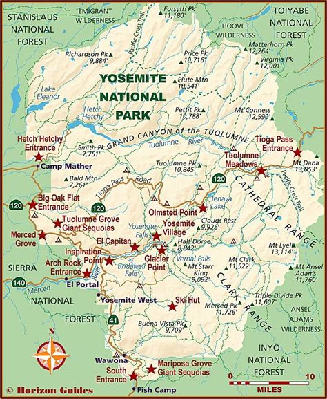 Map Of Yosemite National Park Hiking Trails - map : Resume Examples # ...