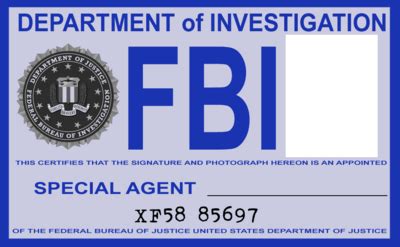 Fbi Ausweis - FBI FOX MULDER ID CARD X-FILES FRIDGE MAGNET IMAN NEVERA ... _ September 2001 nur ...