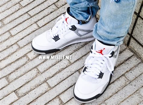 Air Jordan 4 “White Cement” On-Feet Photos · JustFreshKicks