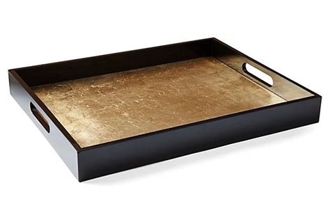 From One Kings Lane. Want to make this. | Black tray, Gold tray ...