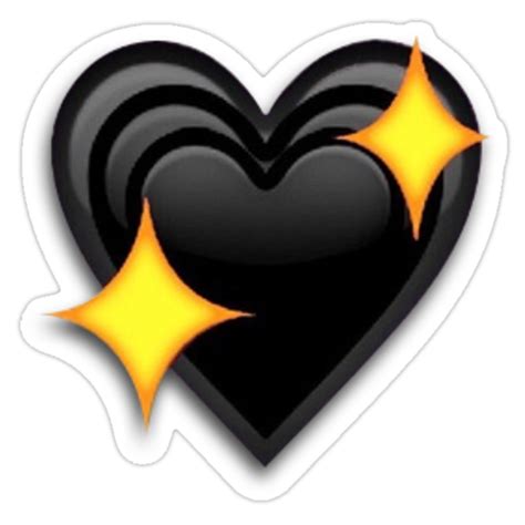 Pegatinas «etiqueta engomada del emoji del corazón negro» de Decker03 | Redbubble