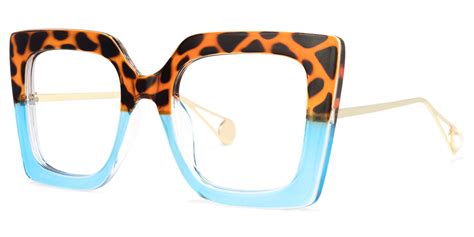 Square Tortoise/Blue Eyeglasses | Voogueme.com | Funky glasses, Eyeglasses, Eye wear glasses