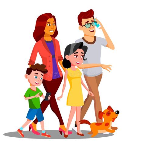 Family Walking Stock Illustrations – 31,539 Family Walking Stock ...