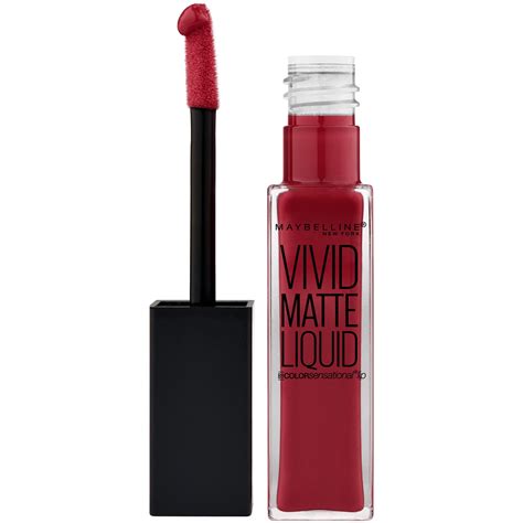 Maybelline Color Sensational Vivid Matte Liquid Lipstick, Red Punch ...