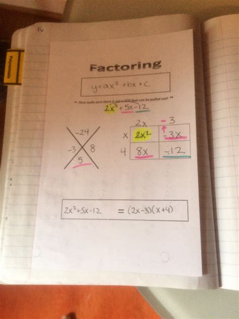 Type-A Mathland: Math II INB: Photo Dump Algebra Units