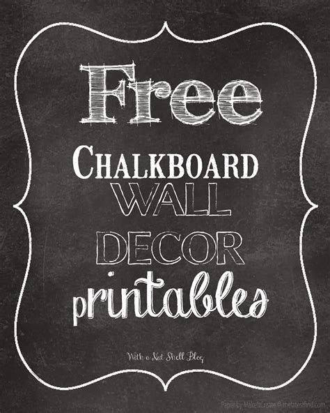 8 Best Images of Chalkboard Art Free Printables - Free Printable ...