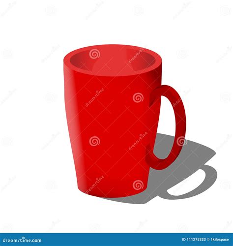 Red cup stock vector. Illustration of group, breakfast - 111275333