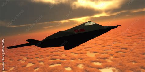 Stealth Fighter Jet Side View - A pilot takes a Stealth Fighter jet ...