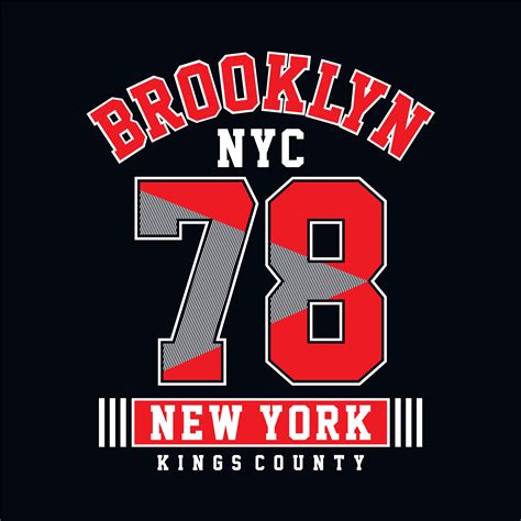 College Brooklyn typography t-shirt graphics - Download Free Vectors ...