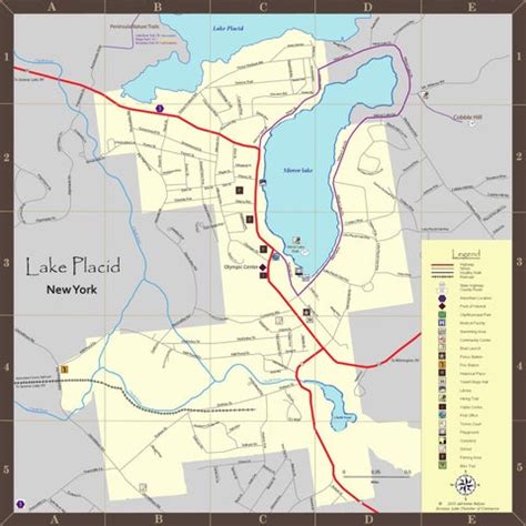 Lake Placid Olympic Village Map - Tour Map