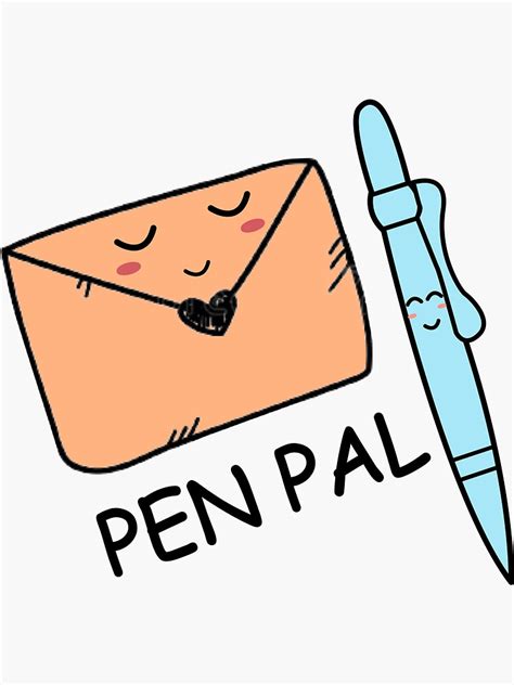 "My pen pal my best friend - Gift " Sticker for Sale by Boum04 | Redbubble