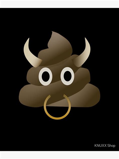 "Bull Crap Poop Emoji Funny Visual Pun Animals" Poster by zot717 ...