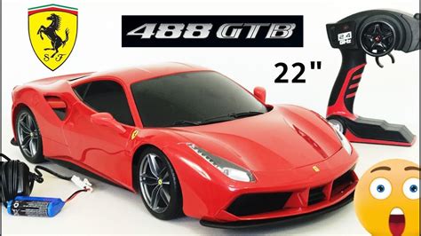 Ferrari 488 GTB Remote Control Car Tech RC By Maisto 22" Inch Unbxing ...